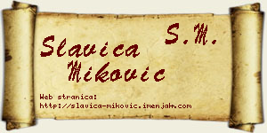 Slavica Miković vizit kartica